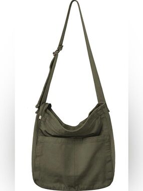 Women’s Olive Green Canvas Crossbody Bag